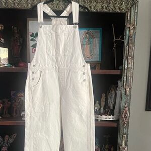 Levi's White Overalls Denim Classic